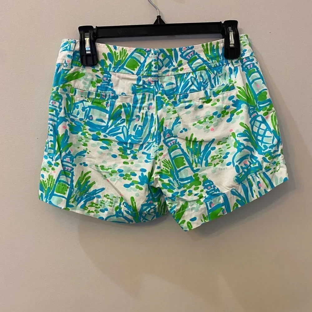 Lilly Pulitzer Callahan 100% Cotton Shorts Women Size 0